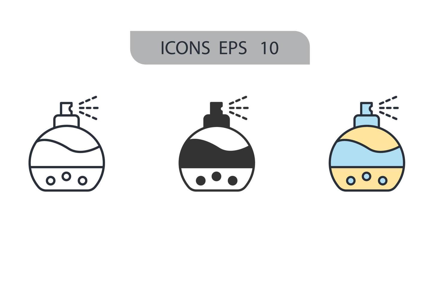 Cologne and Perfume icons  symbol vector elements for infographic web