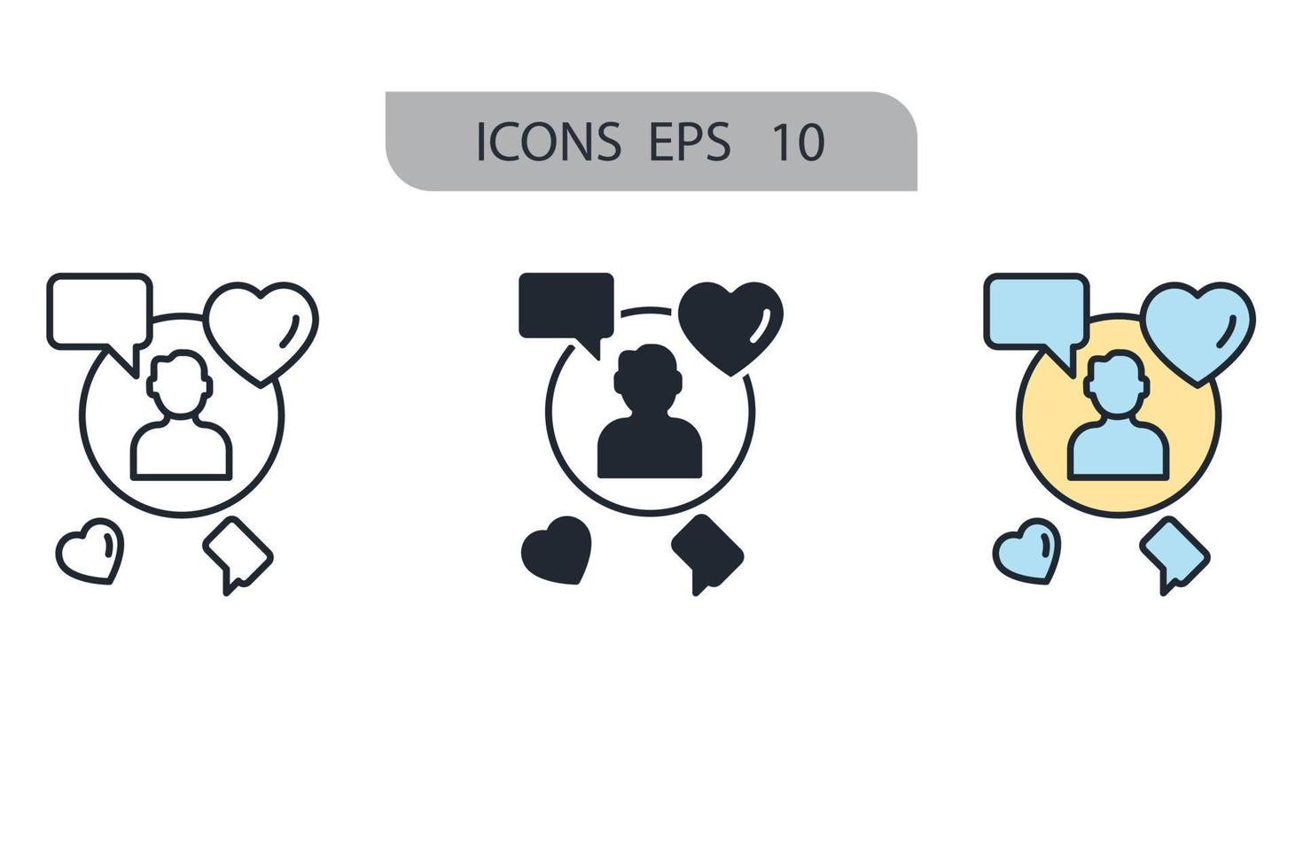 Influencer icons symbol vector elements for infographic web