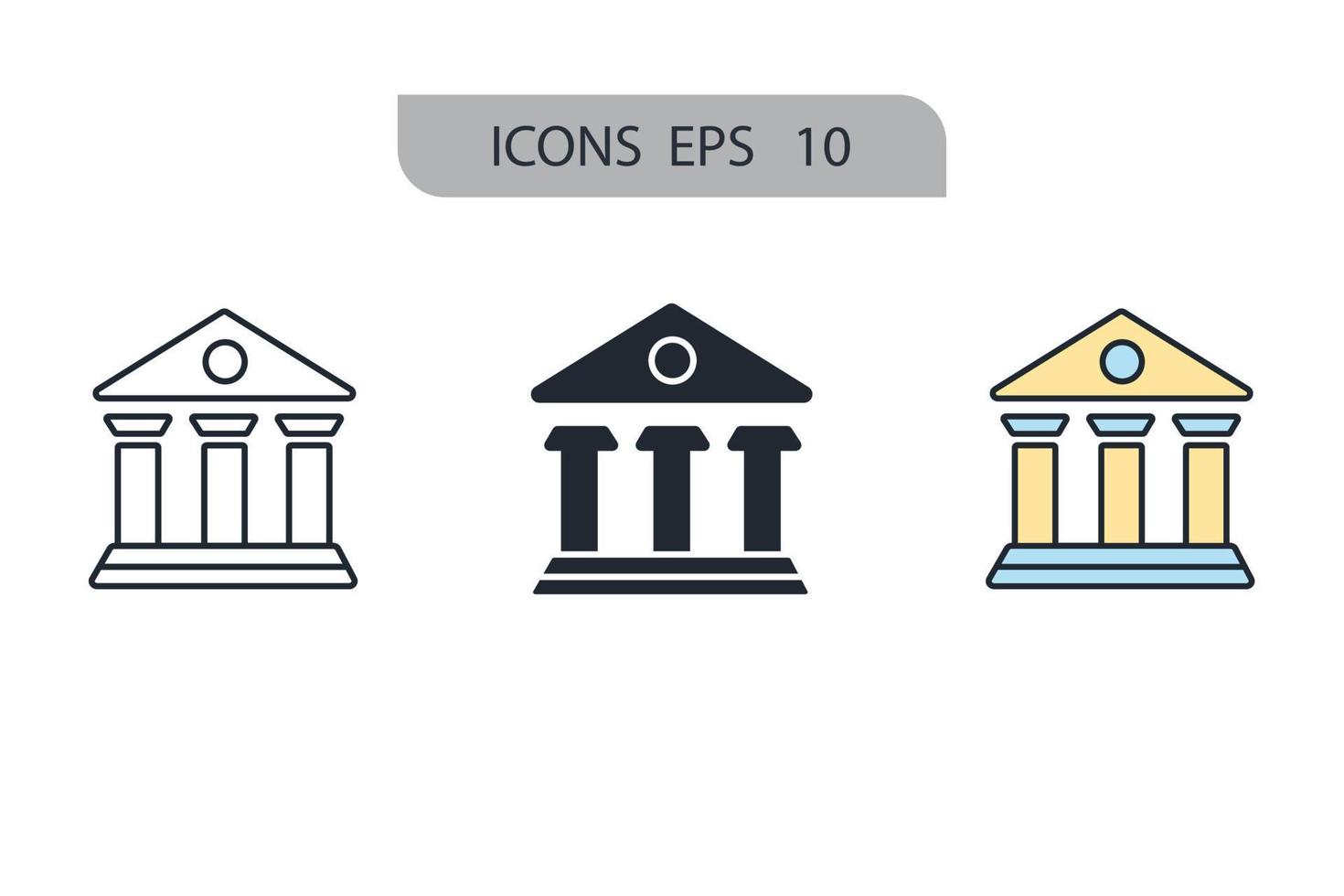 Justice icons symbol vector elements for infographic web