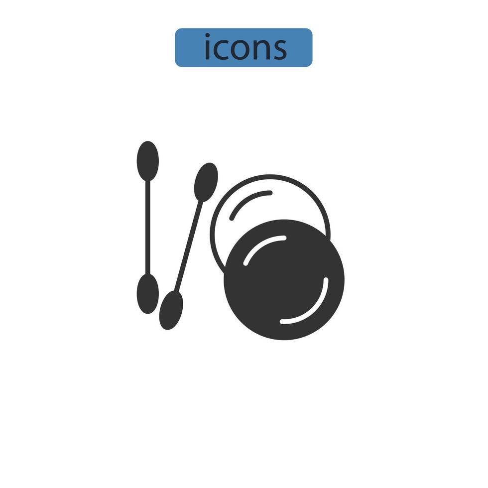Cotton sponges icons  symbol vector elements for infographic web