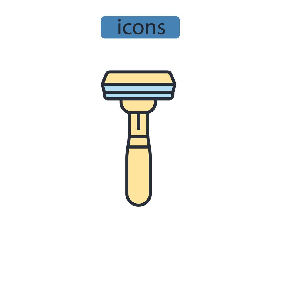 Razor icons  symbol vector elements for infographic web