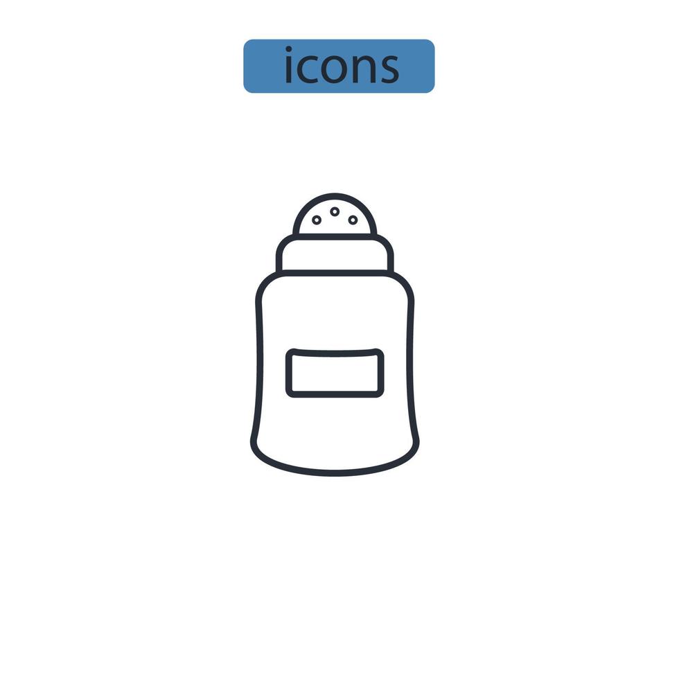 Deodorant icons  symbol vector elements for infographic web
