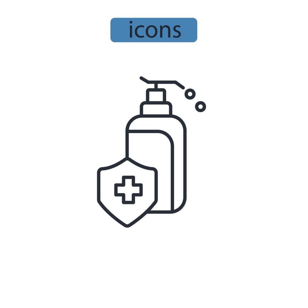 antiseptic icons  symbol vector elements for infographic web