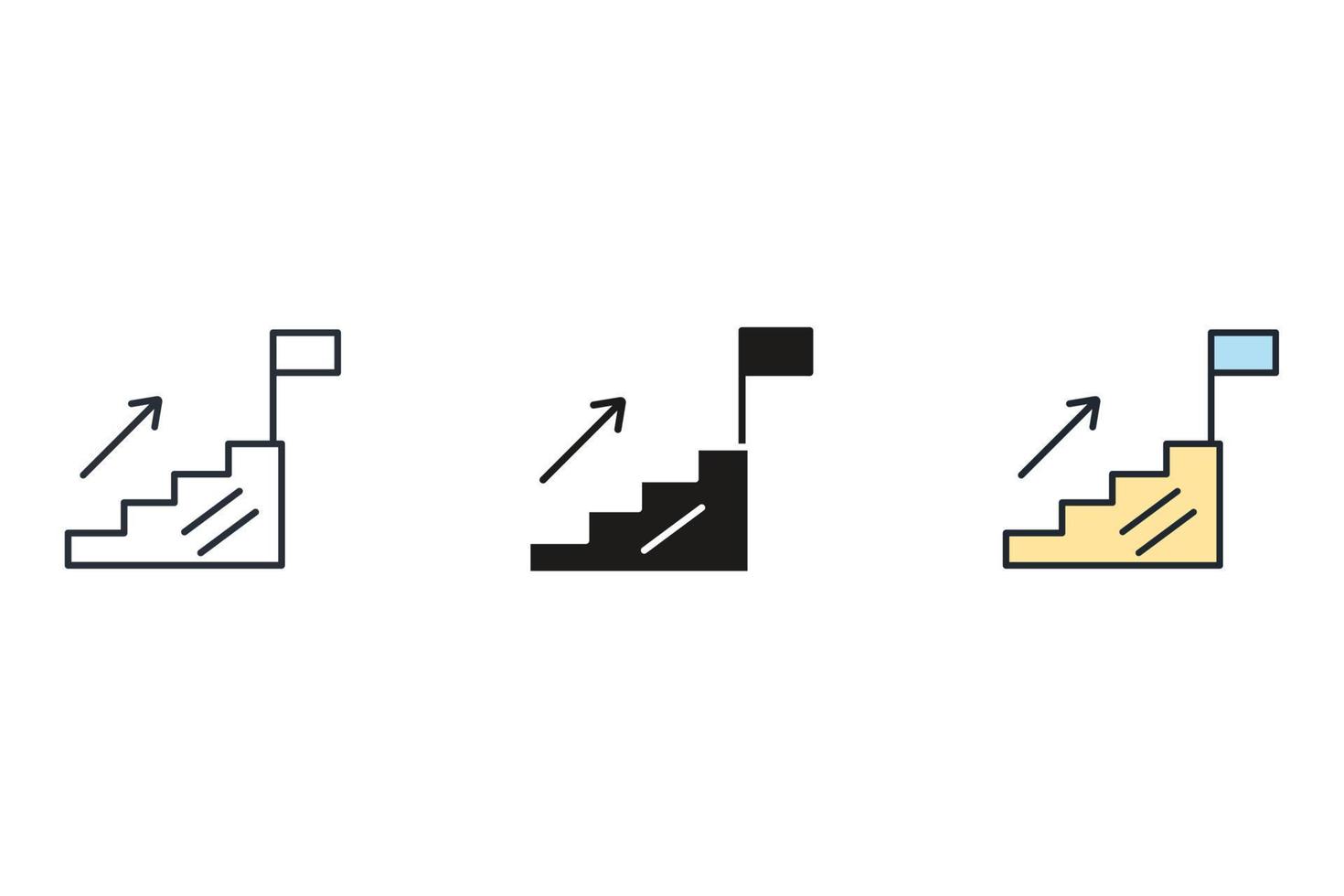 voluntad potencia iconos símbolo elementos vectoriales para infografía web vector