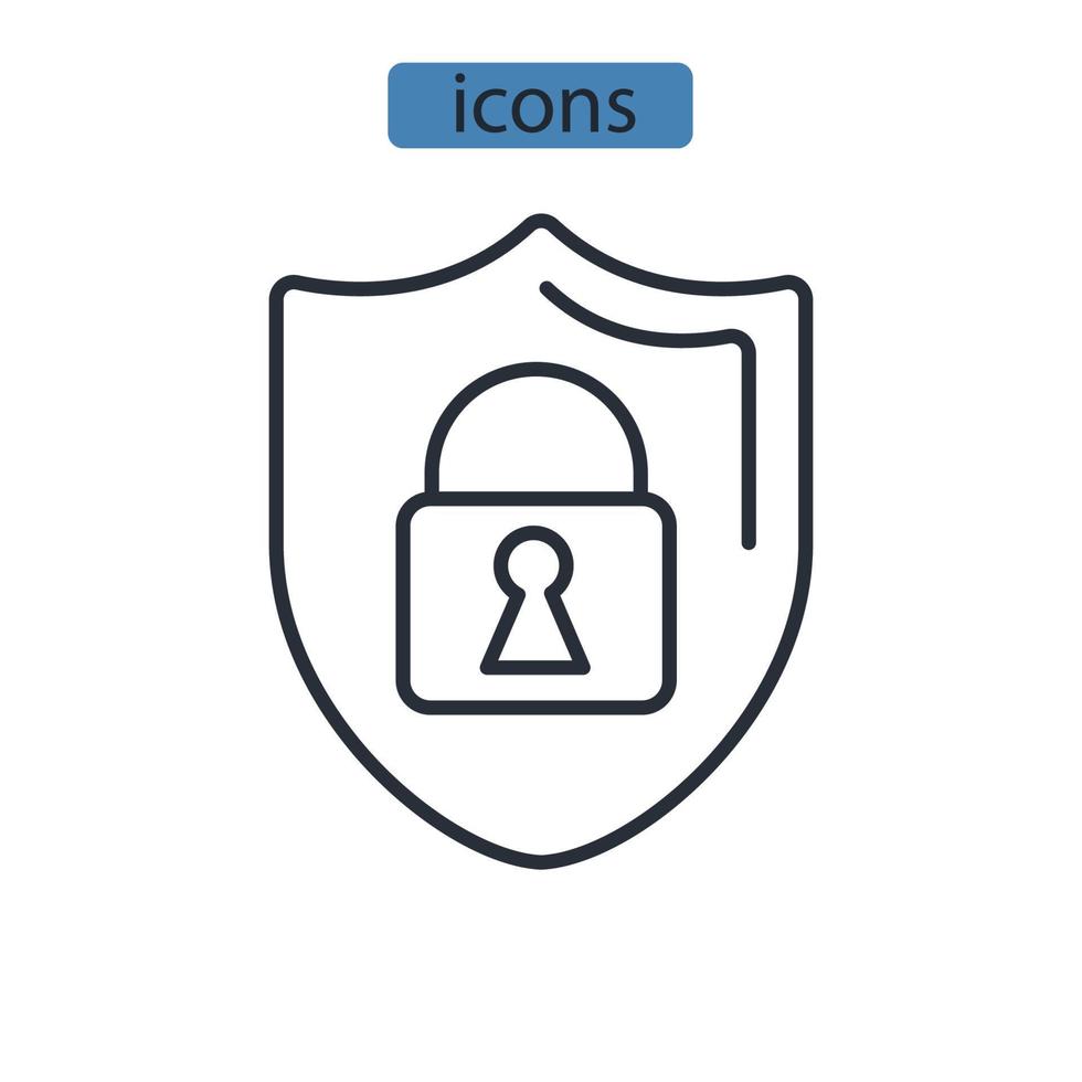 Dependability icons symbol vector elements for infographic web