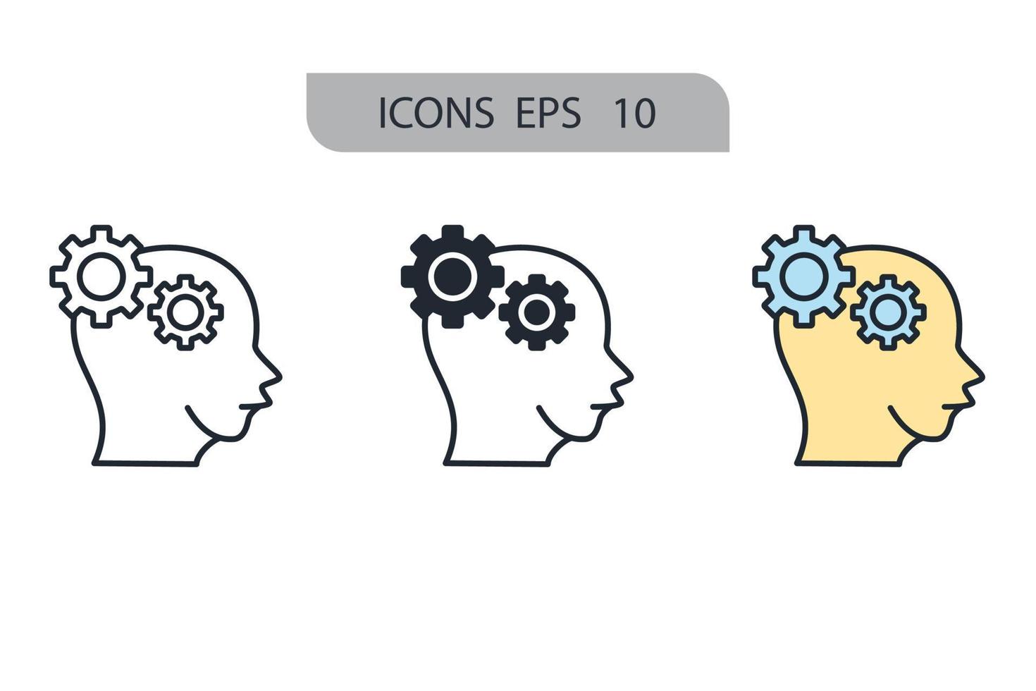 knowledge icons symbol vector elements for infographic web