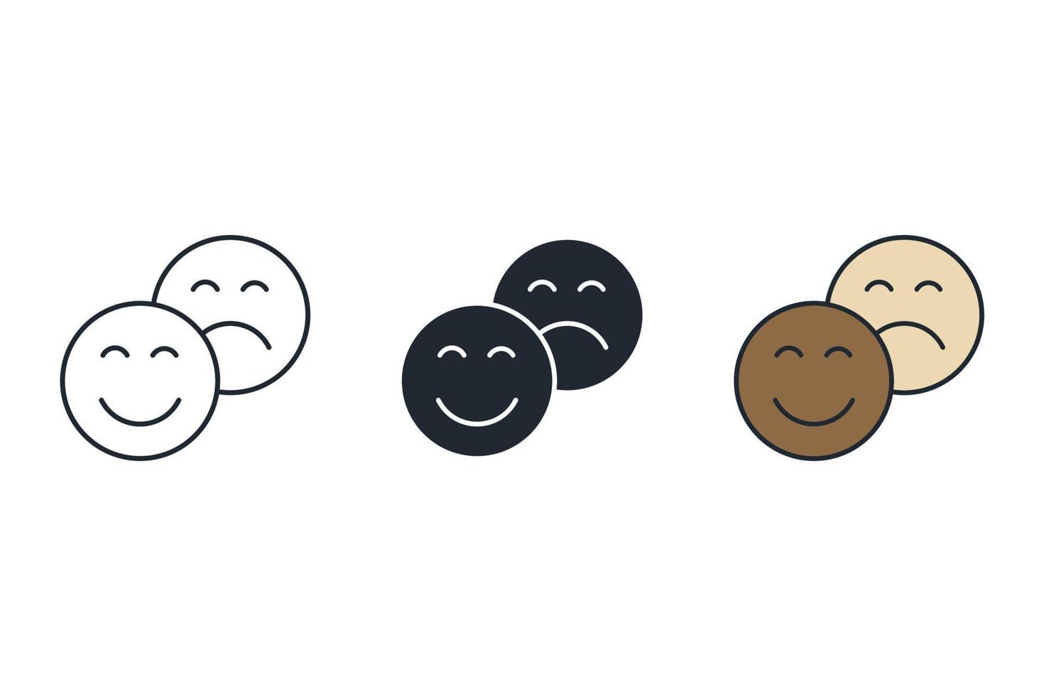 emotions icons symbol vector elements for infographic web