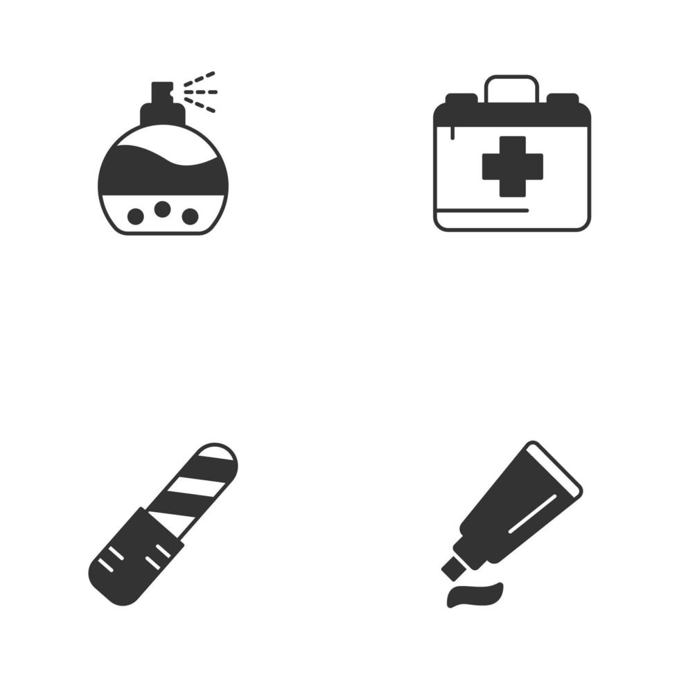 travel toiletries icons set . travel toiletries pack symbol vector elements for infographic web