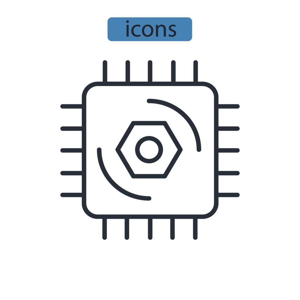 logic icons symbol vector elements for infographic web