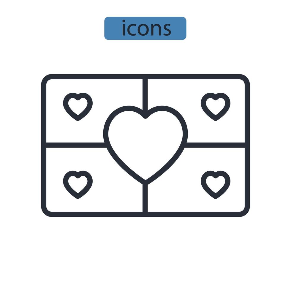 Tolerance icons symbol vector elements for infographic web