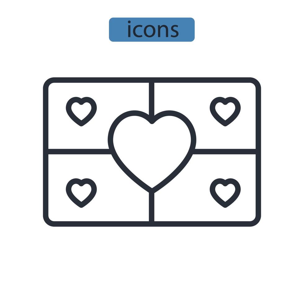 Tolerance icons symbol vector elements for infographic web