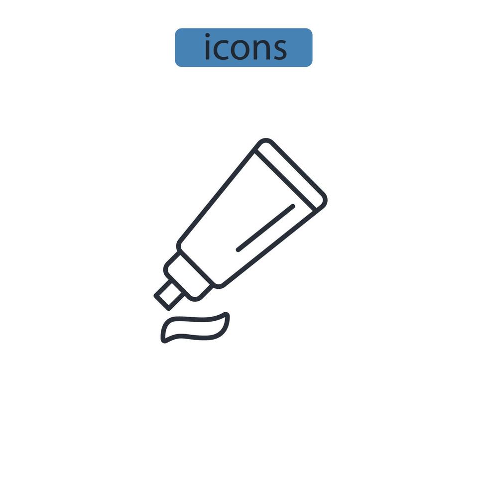 toothpaste icons symbol vector elements for infographic web 9842697