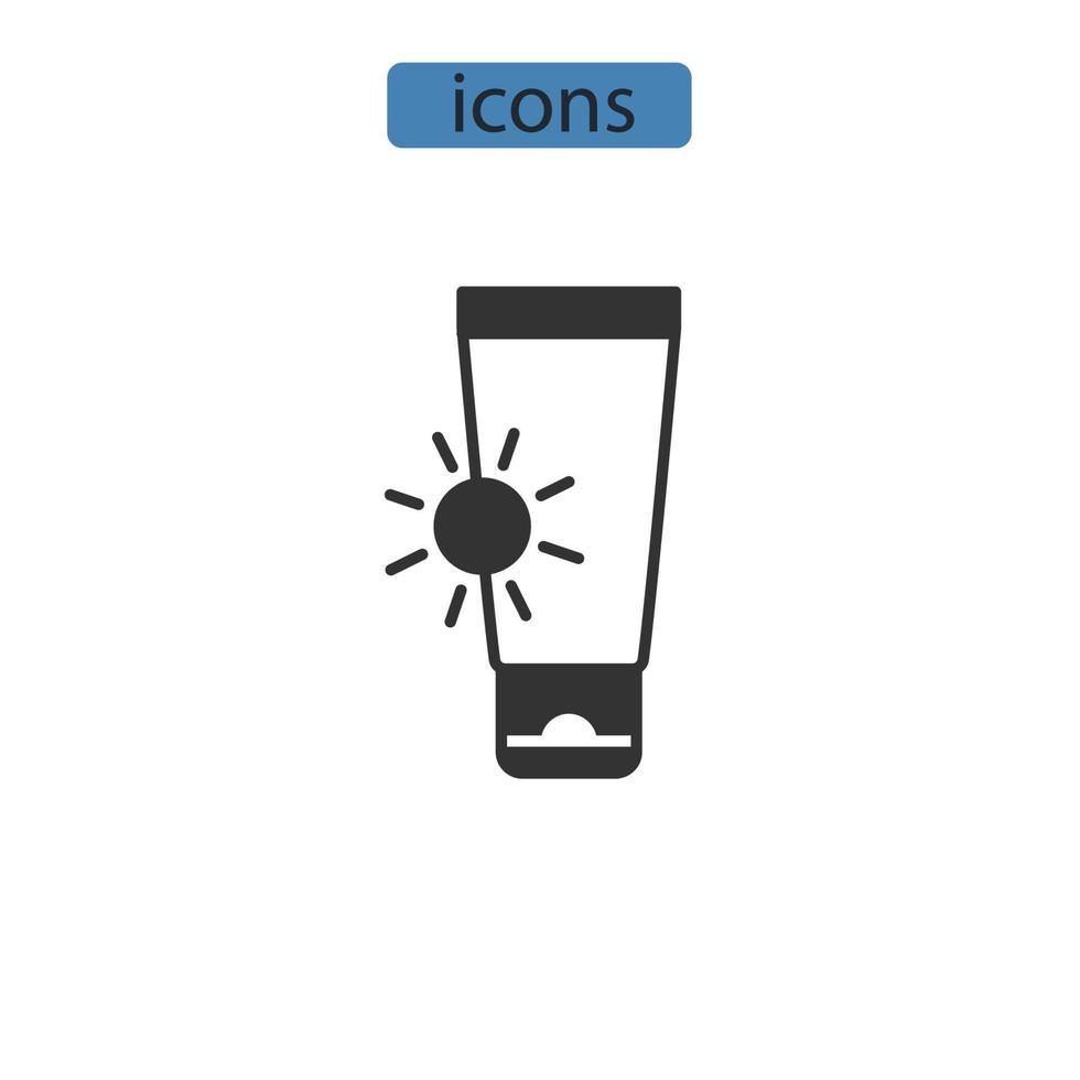 sunscreen icons  symbol vector elements for infographic web
