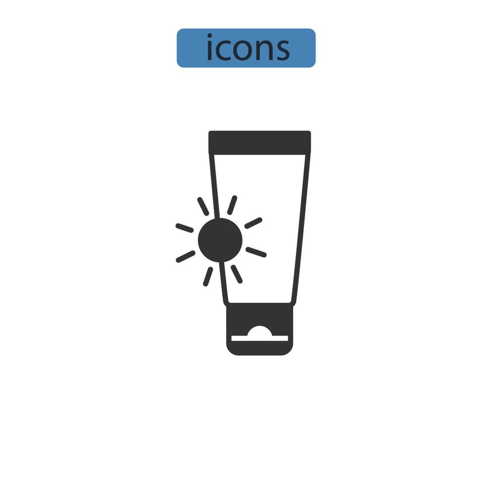 iconos de protección solar símbolo elementos vectoriales para web infográfico vector