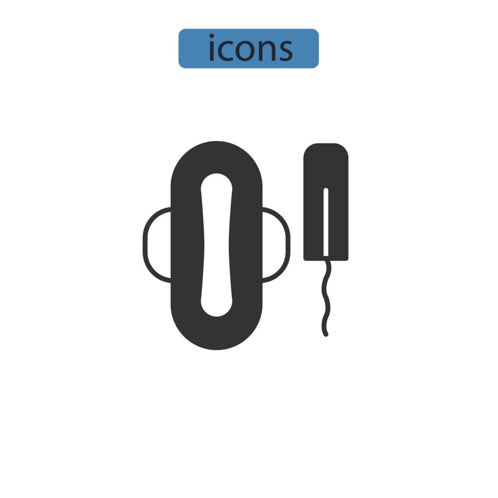 tampons pad icons  symbol vector elements for infographic web