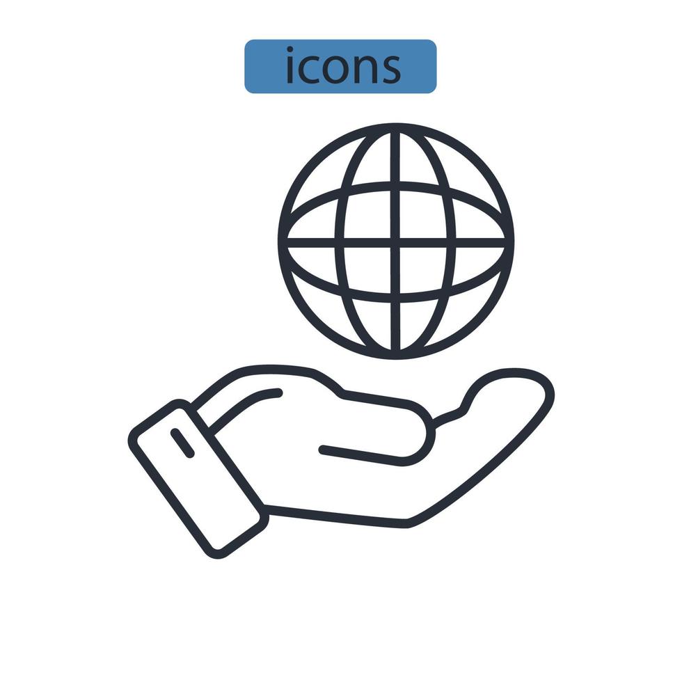 responsibility icons symbol vector elements for infographic web