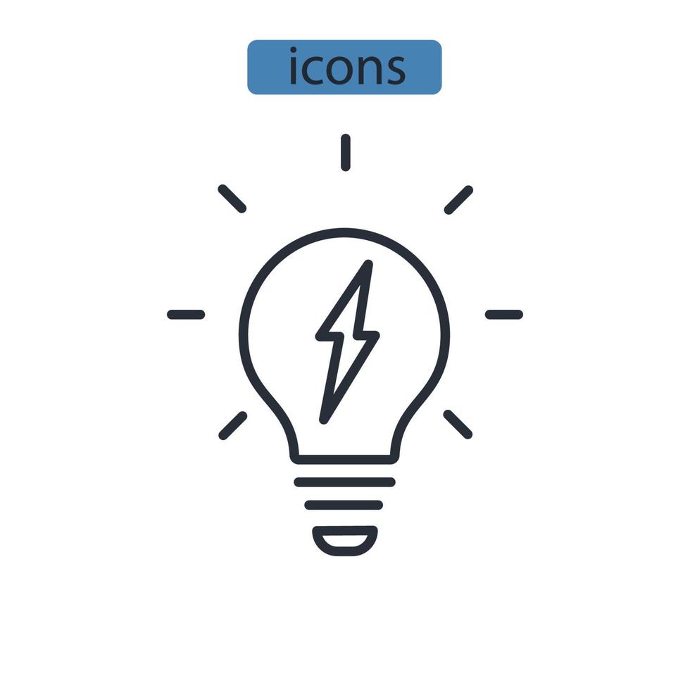 iconos de energía símbolo elementos vectoriales para web infográfico vector