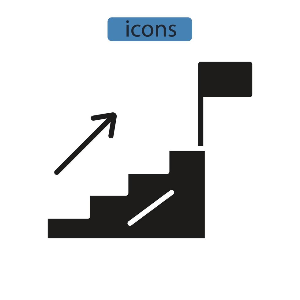 voluntad potencia iconos símbolo elementos vectoriales para infografía web vector