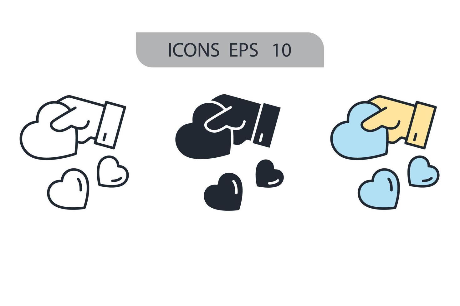love icons symbol vector elements for infographic web