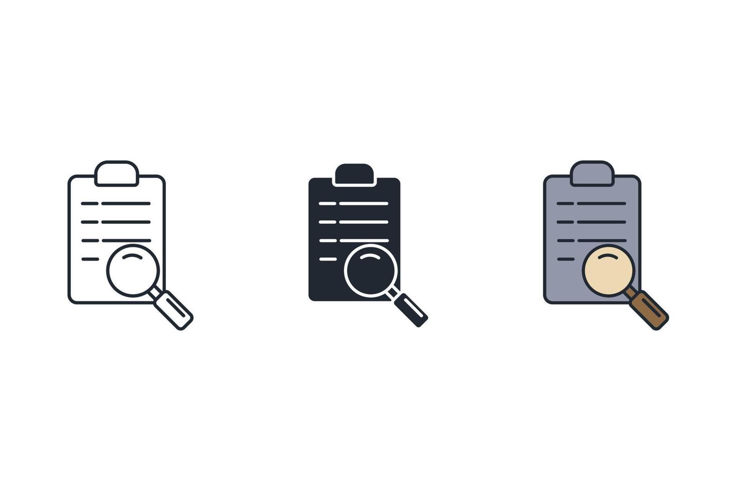 investigation icons symbol vector elements for infographic web