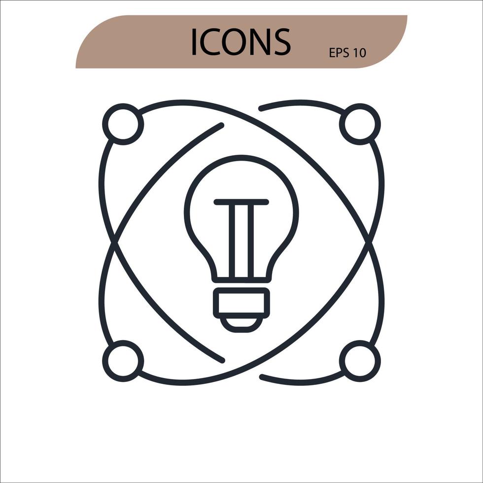 thinking icons symbol vector elements for infographic web