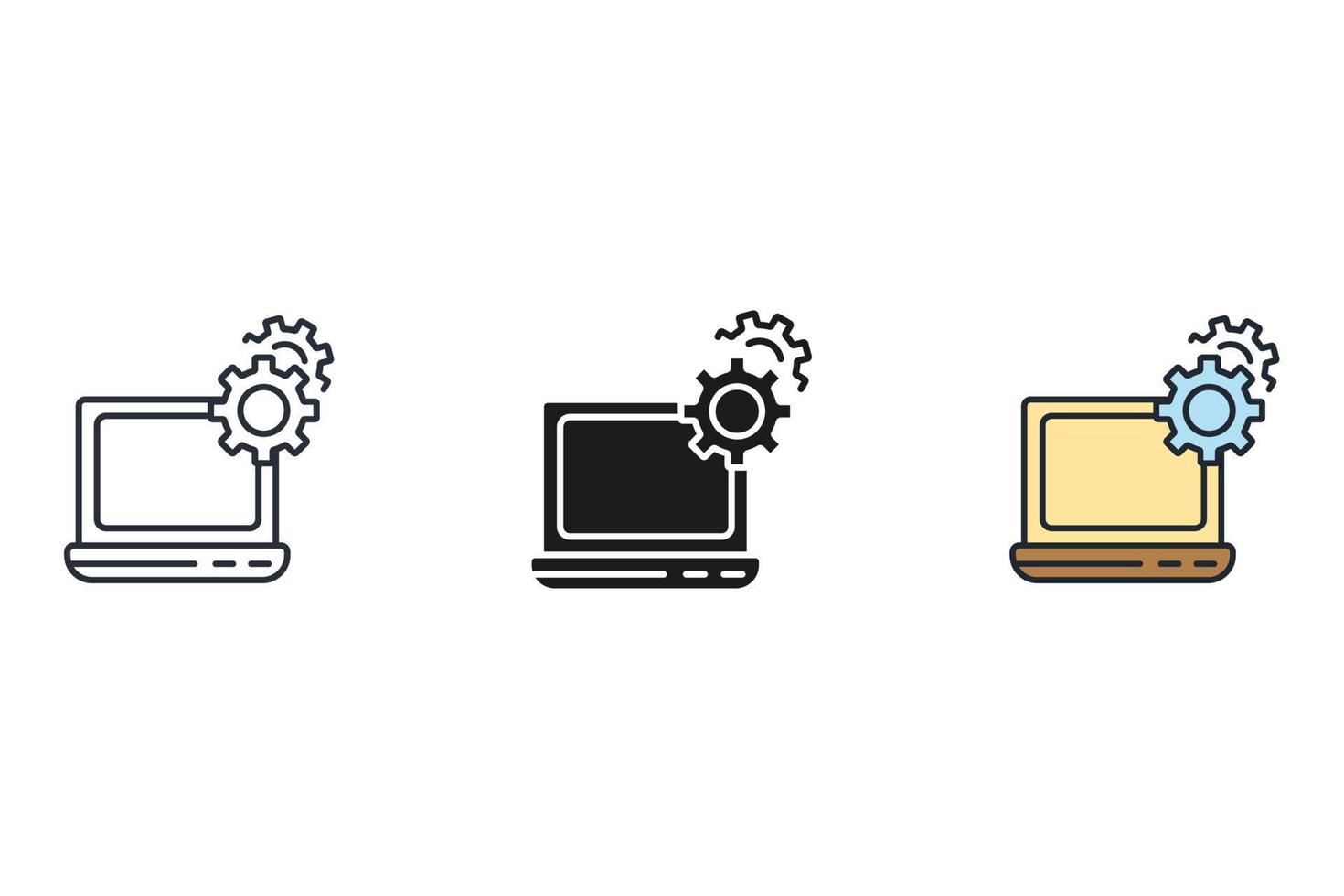Productivity icons symbol vector elements for infographic web