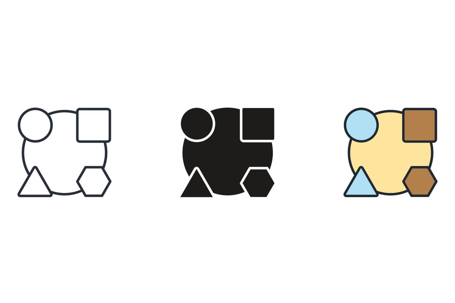 iconos de diversidad símbolo elementos vectoriales para web infográfico vector