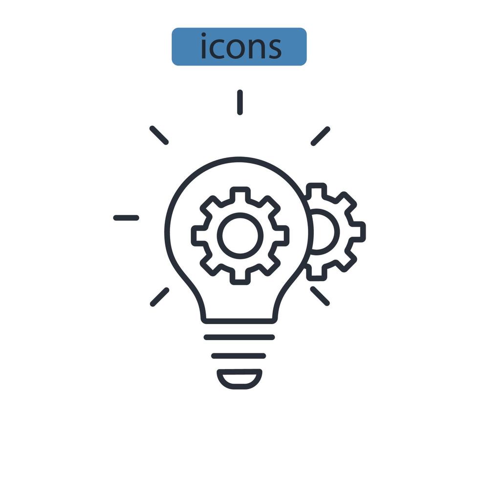 Creative idea icons symbol vector elements for infographic web