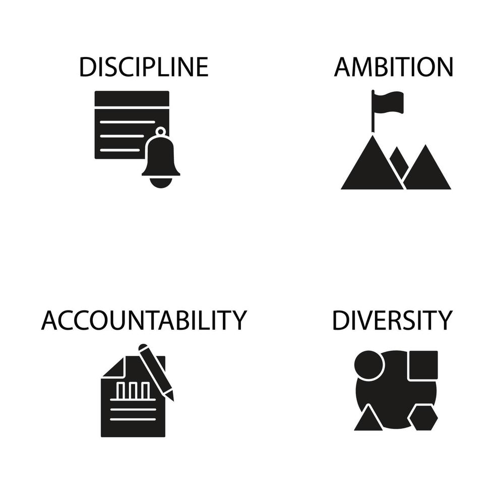 core values icons set . core values pack symbol vector elements for infographic web