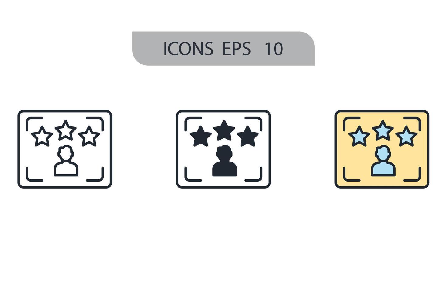 review icons symbol vector elements for infographic web