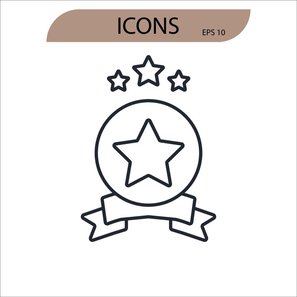 reward icons symbol vector elements for infographic web