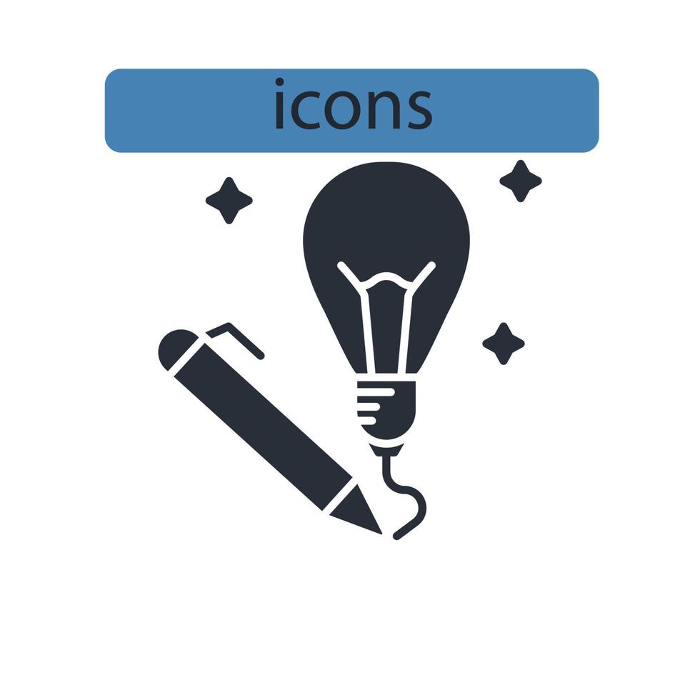 innovation icons symbol vector elements for infographic web