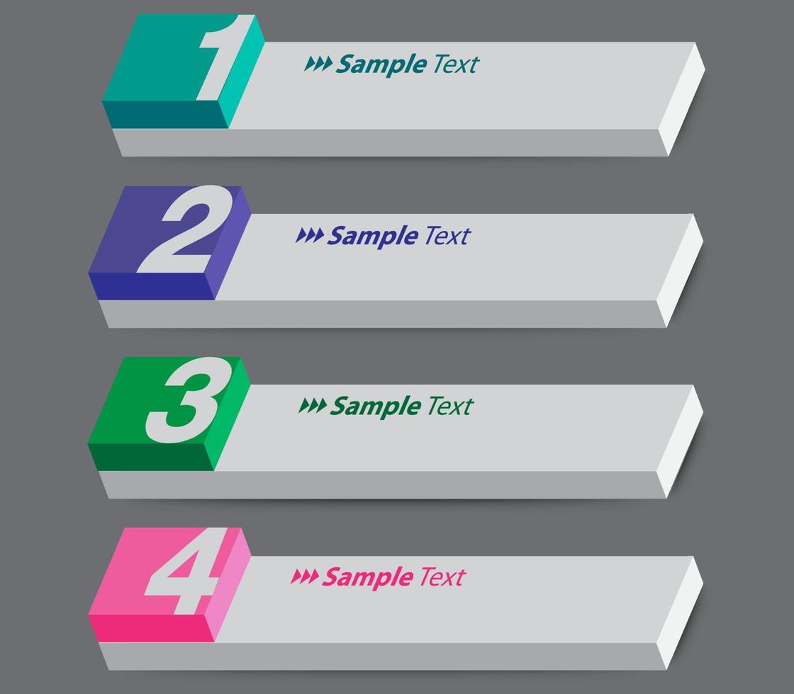 colorida infografía de 4 pasos vector