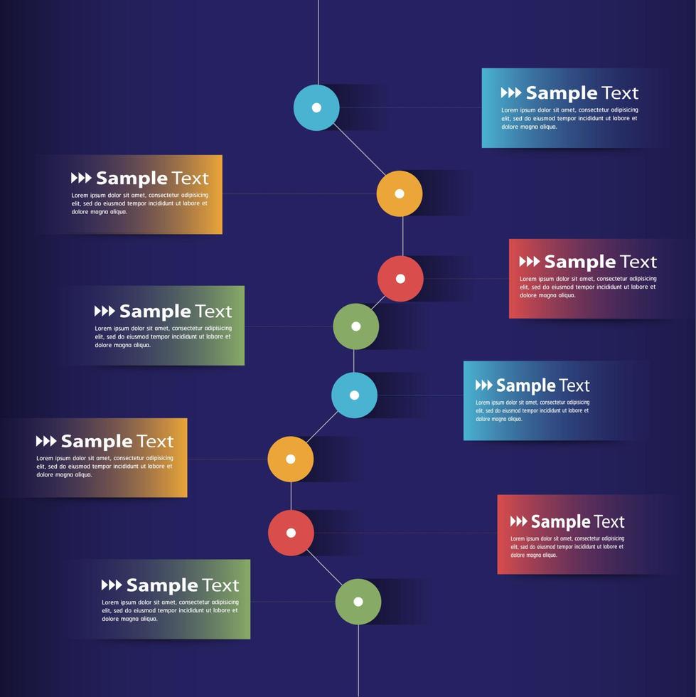Colorful Modern Infographic vector