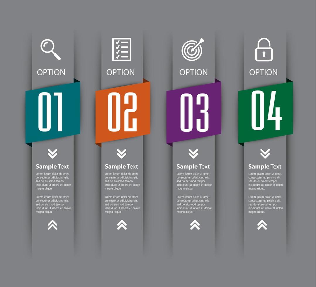 Colorful 4-step Infographic vector