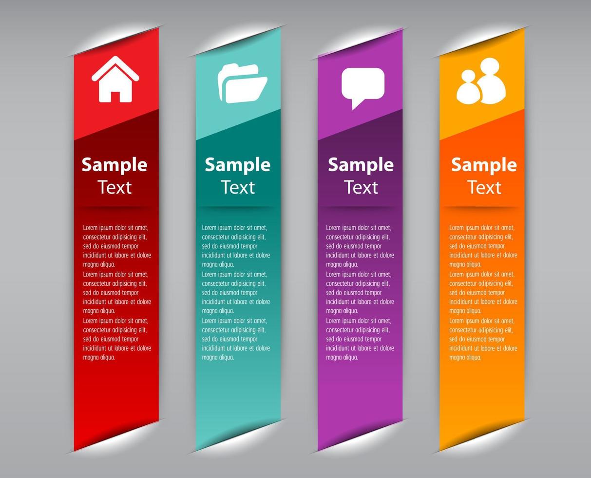 Colorful 4-step Infographic vector