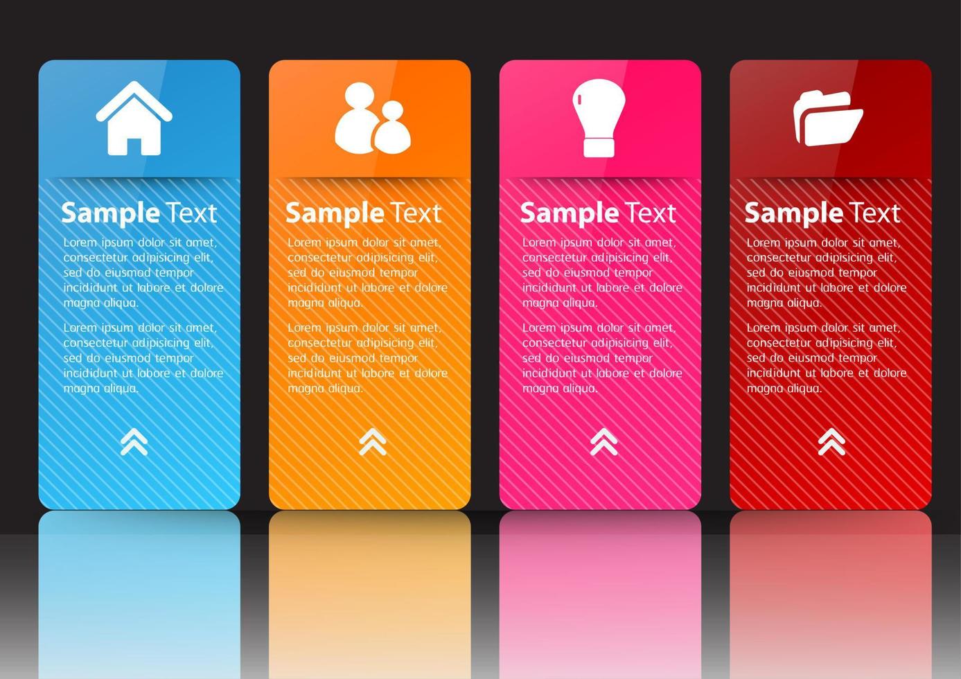 colorida infografía de 4 pasos vector