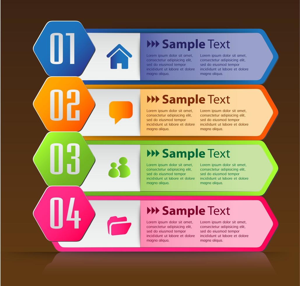 Colorful 4-step Infographic vector