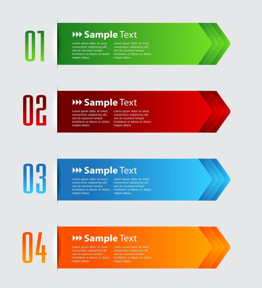 Colorful 4-step Infographic vector