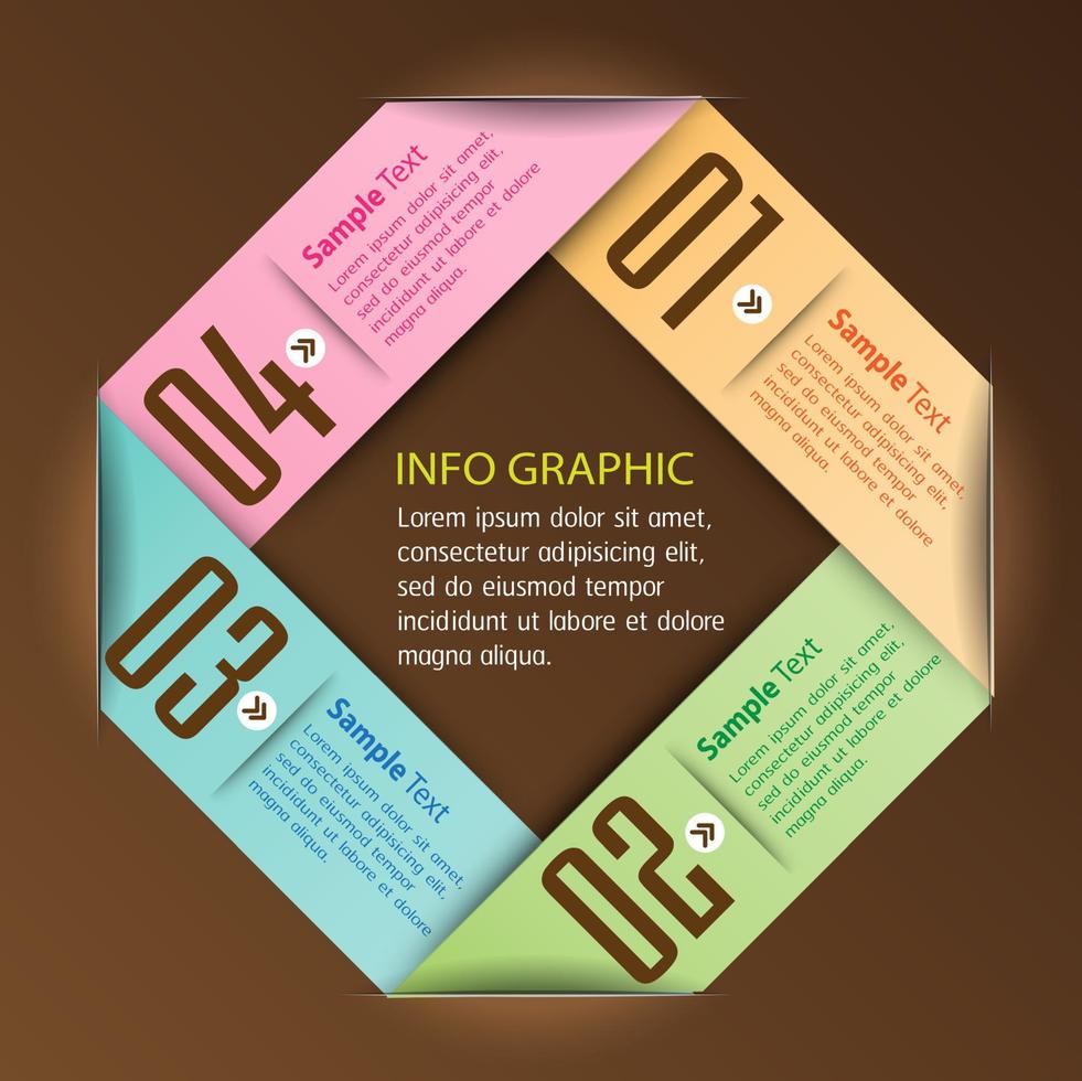 Colorful 4-step Infographic vector