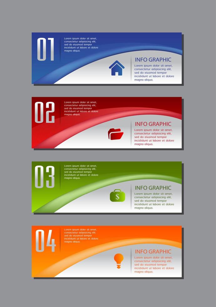 Colorful 4-step Infographic vector