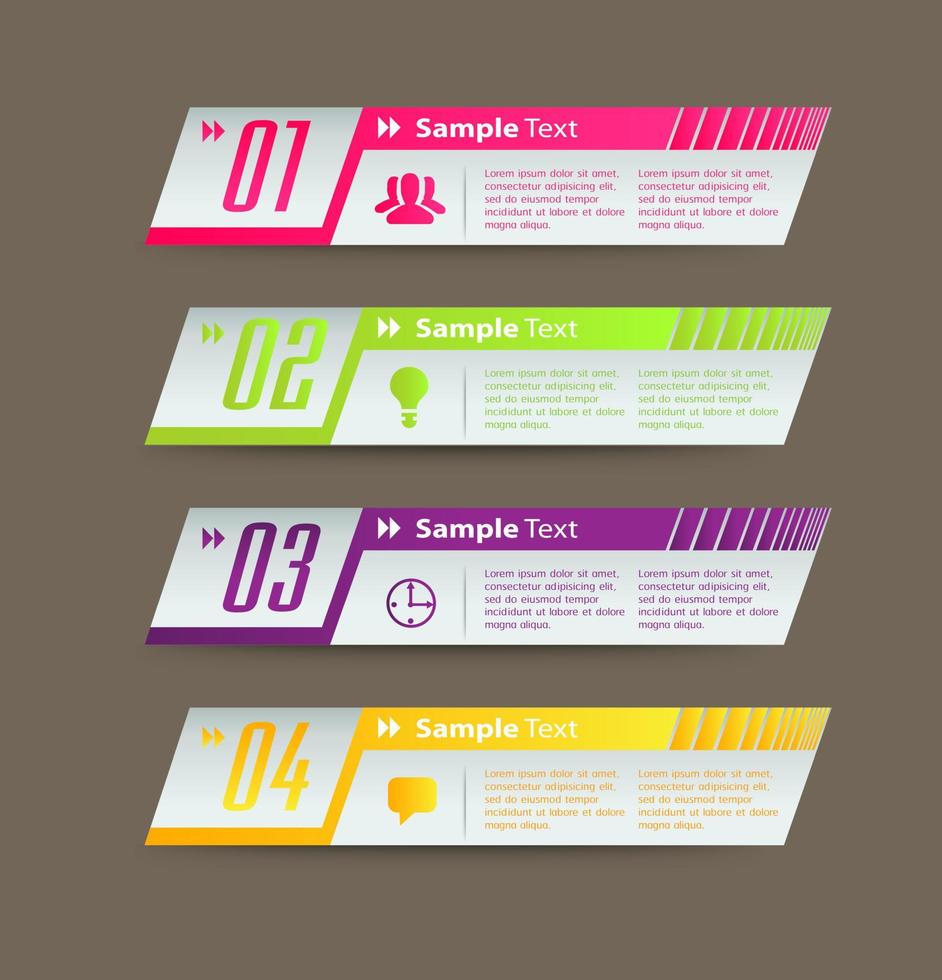 Colorful 4-step Infographic vector