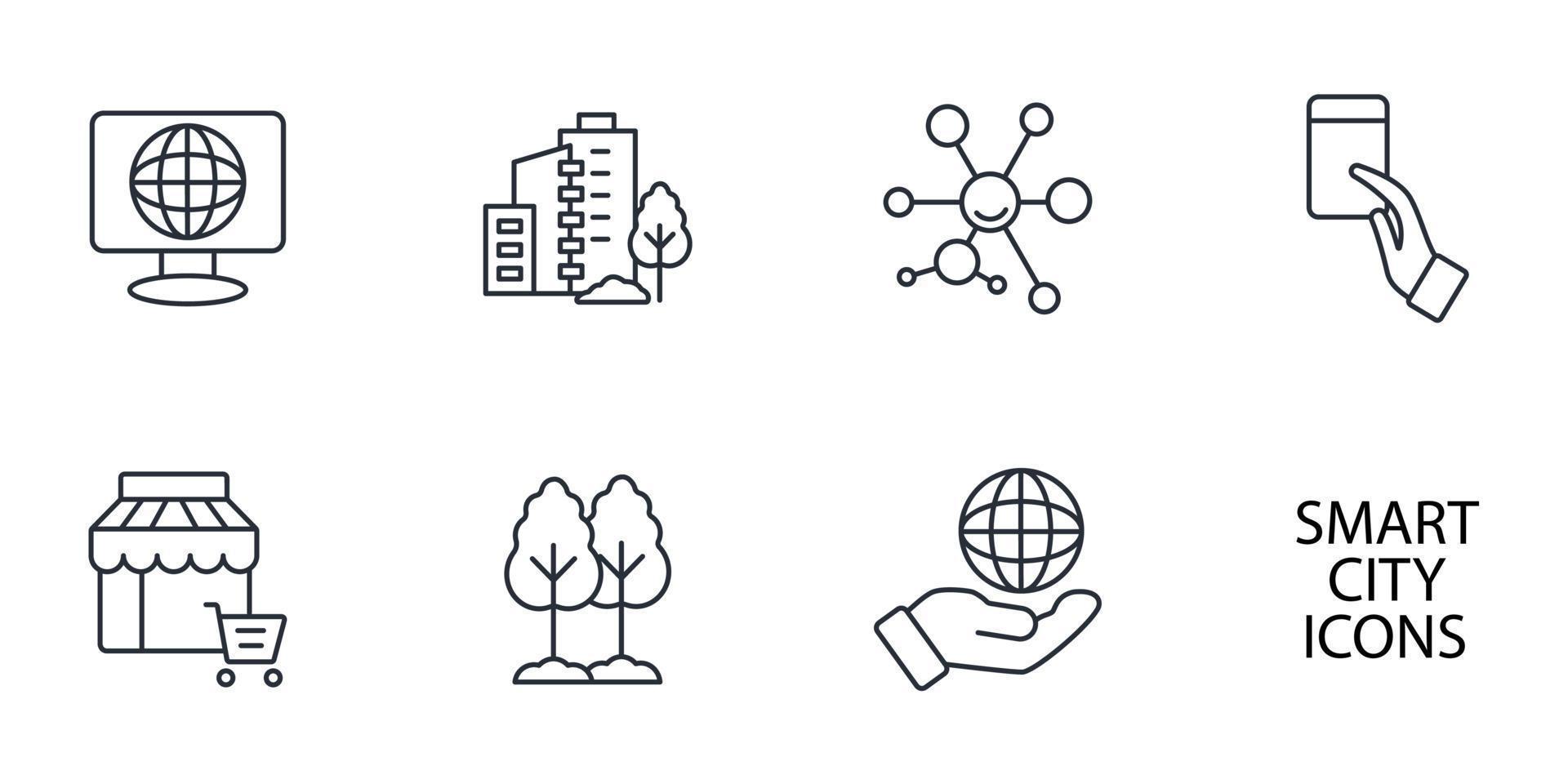 smart city icons set . smart city pack symbol vector elements for infographic web