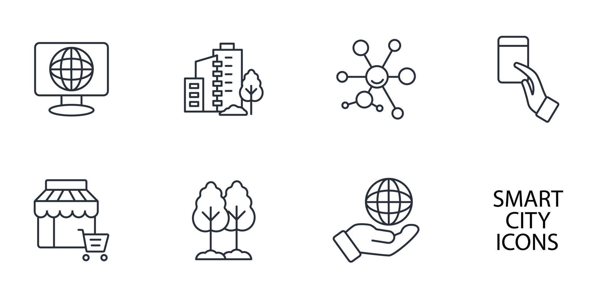 smart city icons set . smart city pack symbol vector elements for infographic web