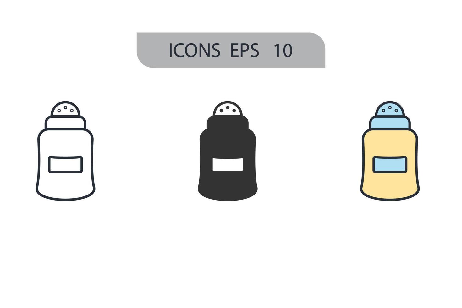 Deodorant icons  symbol vector elements for infographic web