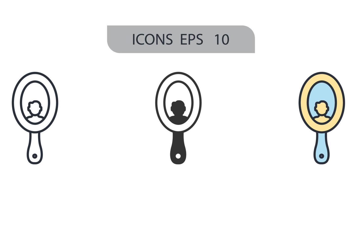 mirror icons  symbol vector elements for infographic web