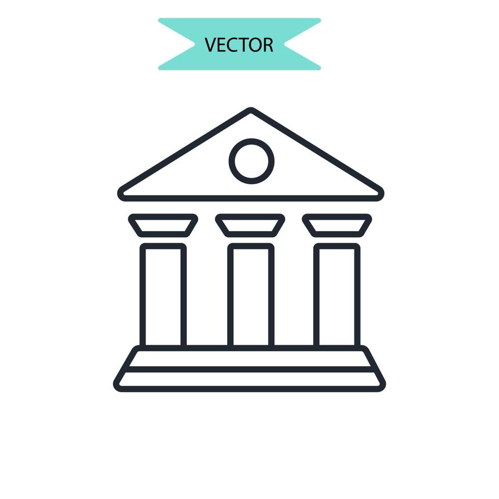 Justice icons symbol vector elements for infographic web