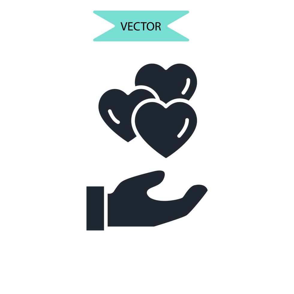 Compassion icons symbol vector elements for infographic web