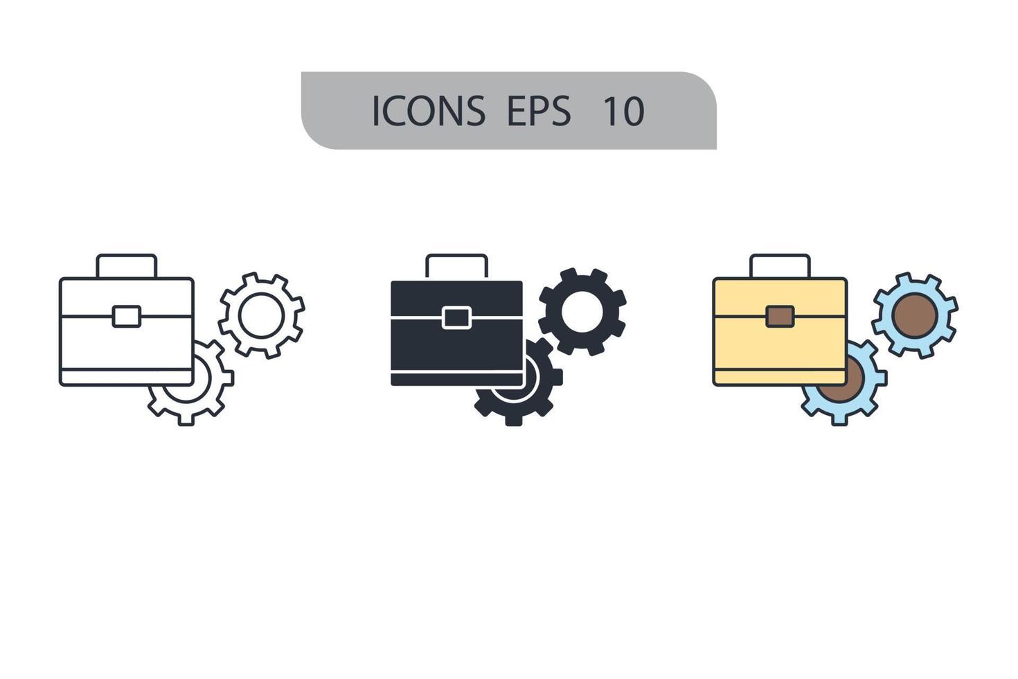 Unemployment icons symbol vector elements for infographic web