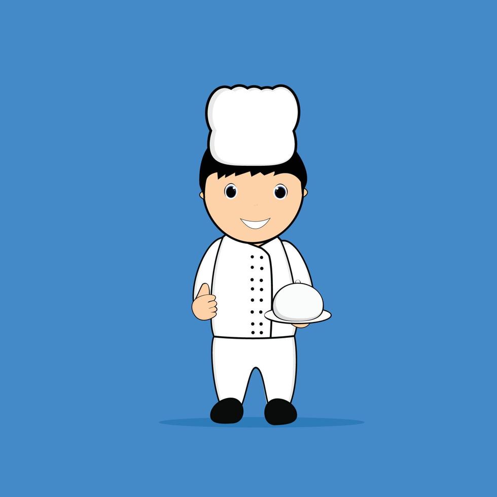 kawaii ilustración chef gráficos vectoriales vector